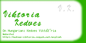 viktoria kedves business card